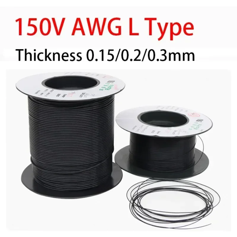 

150V AWG L Type Black PTFE Tube F46 Insulated Capillary Heat Protector Transmit Hose Rigid Temperature Corrosion Resistance