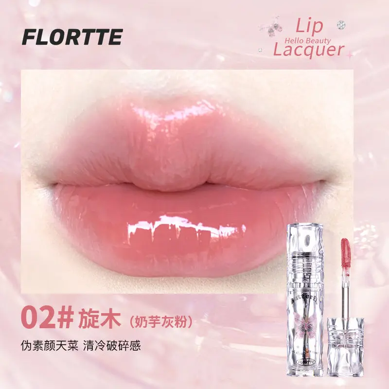 

FLORTTE Liquid Lipstick Lasting Non-stick Cup Moisturizing Mirror Lip Glaze Lip Gloss Sexy Nude Color Lip Makeup Maquillage