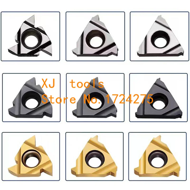 NEW 16ER 16IR AG60 AG55 1.0/1.25/1.5/1.75/2.0/2.5/3.0ISO Carbide Insternal Threading Inserts For Threaded Lathe Holder SER/SNR