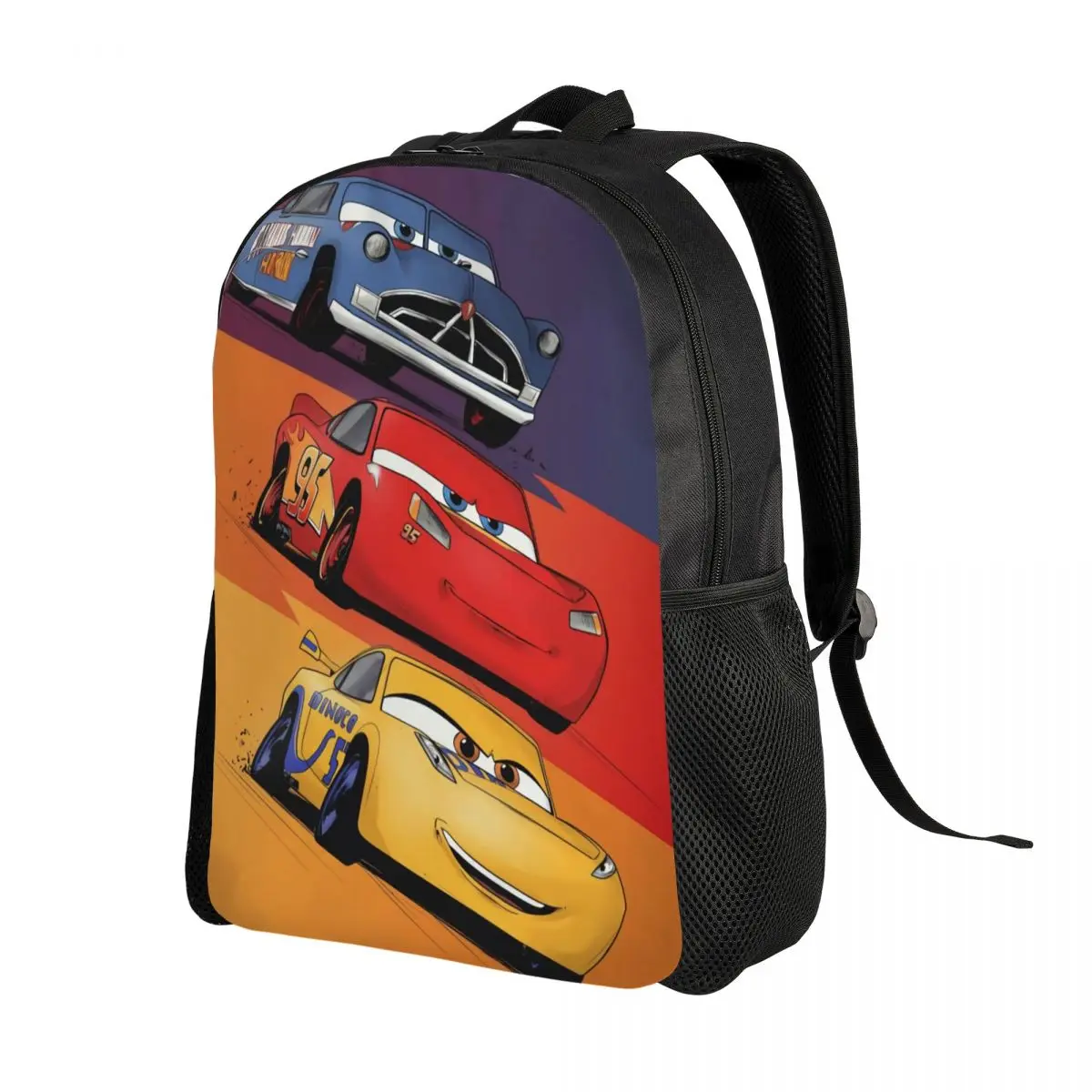 Custom Lightning McQueen Racing Car Laptop Backpack Women Men Casual Bookbag for College School Students Bag