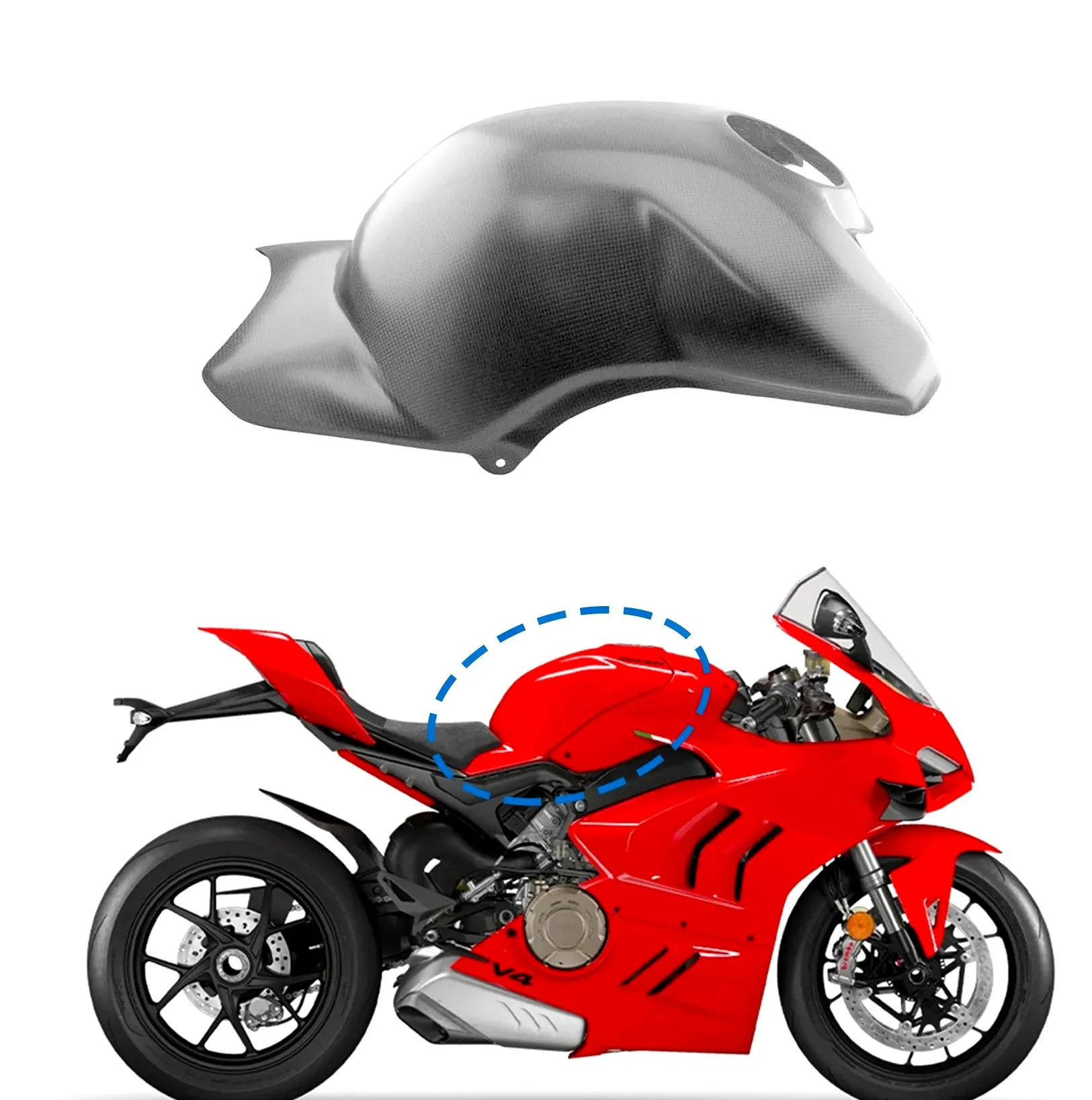 New ABS Fairing Kit - Motorcycle Full Fuel Tank Cover For DUCATI PANIGALE /STREETFIGHTER V4 V4S V4R Protector Guard Accessories