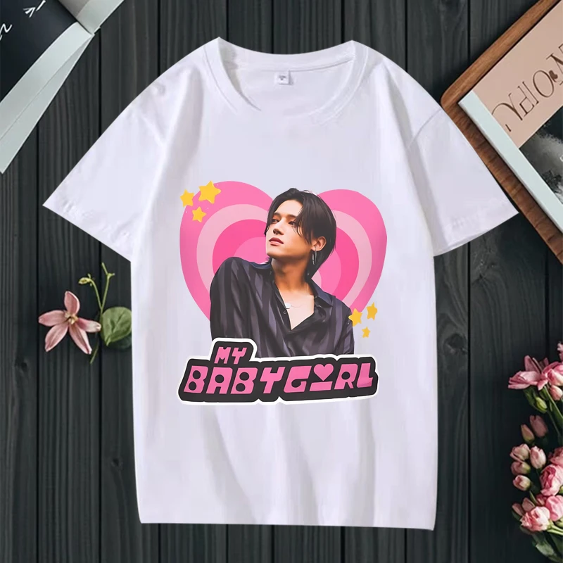 

Ateez Wooyoung Kcon Y2k Babygirl Bootleg Merch T Shirt men women Oversized 100% Cotton Hot sale short sleeve Summer Unisex tops