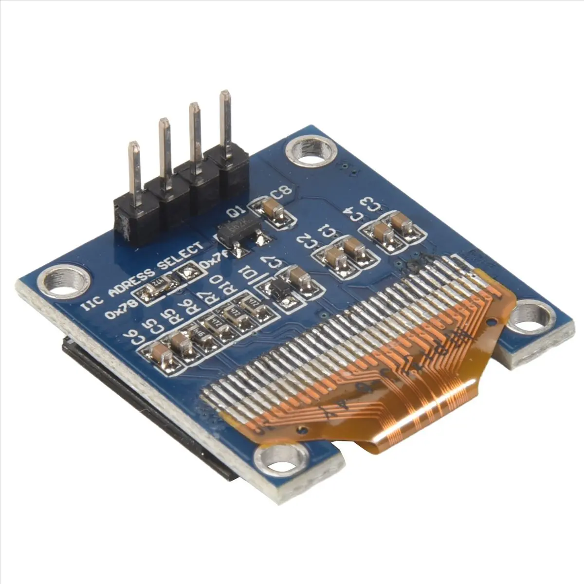 AA80 0.96 Inch IIC Serial GND 128X64 OLED LCD LED Display Module for Kit Blue Display
