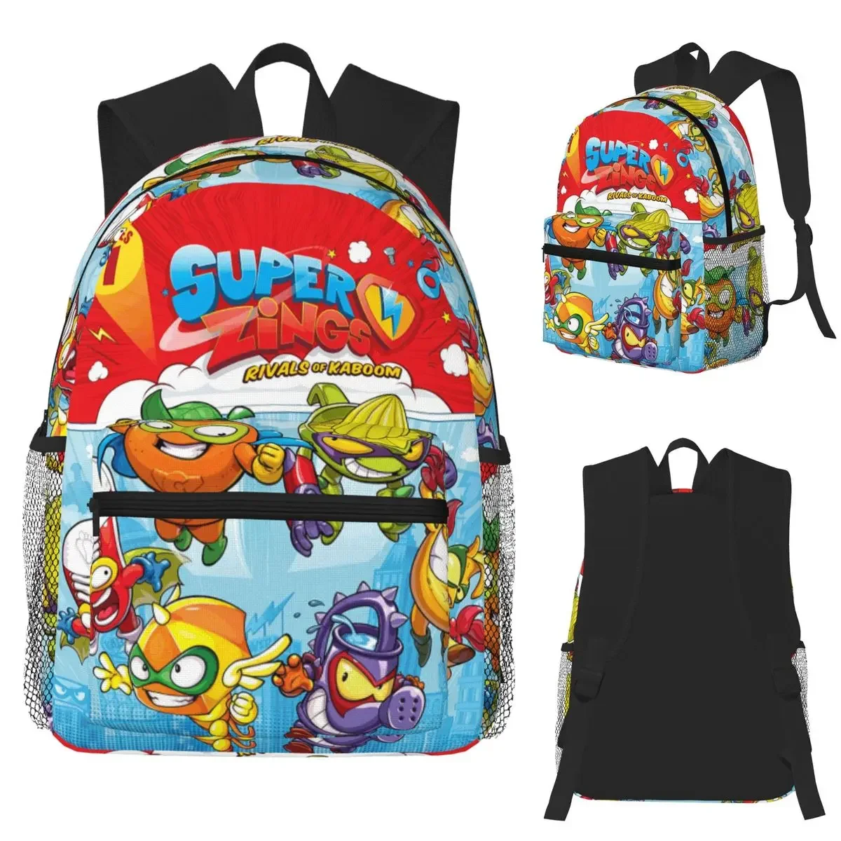 

Super Zings Superthings Cartoon Student Backpack School Bag Hiking Travel Daypack for Boys Girls Fashion Bookbag Shoulder Bags