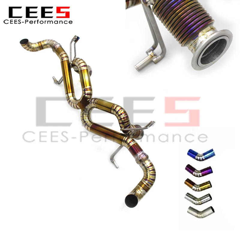 

cees Upgrade Axle Exhaust for Audi R8 V8 4.2 2007+ Stainless Steel Catback Straight Pipe Performance Sound Exhaust System