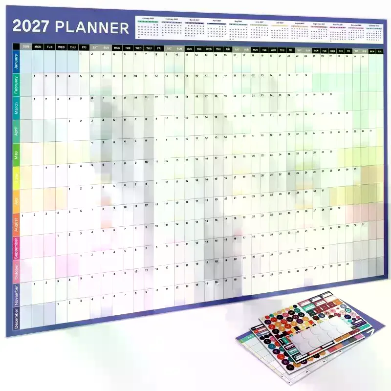 2027 Wall Hanging Calendar Annual Planner To Do List Schedule Calendar Planner Sheet Memo Pad Agenda Organizer