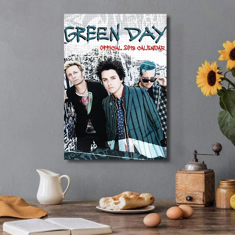 Modern Pop Wall Art Green Day Music Rock Band HD Canvas Oil Painting Poster Prints Home Bedroom Living Room Decoration