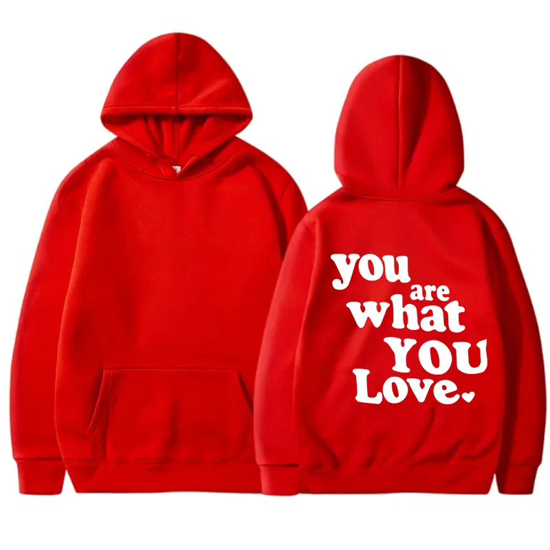 Winter Velvet Hoodie Wish You Were Here Letter Printed Casual Hoodie Pocket