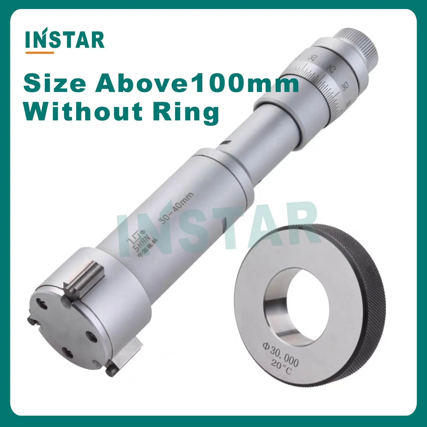 Shan Three Point Internal Micrometer Mechanical 50-63mm x 0.005mm  High Quality 62-75mm 75-88mm 87-100mm 100-125 Digital 0.001mm