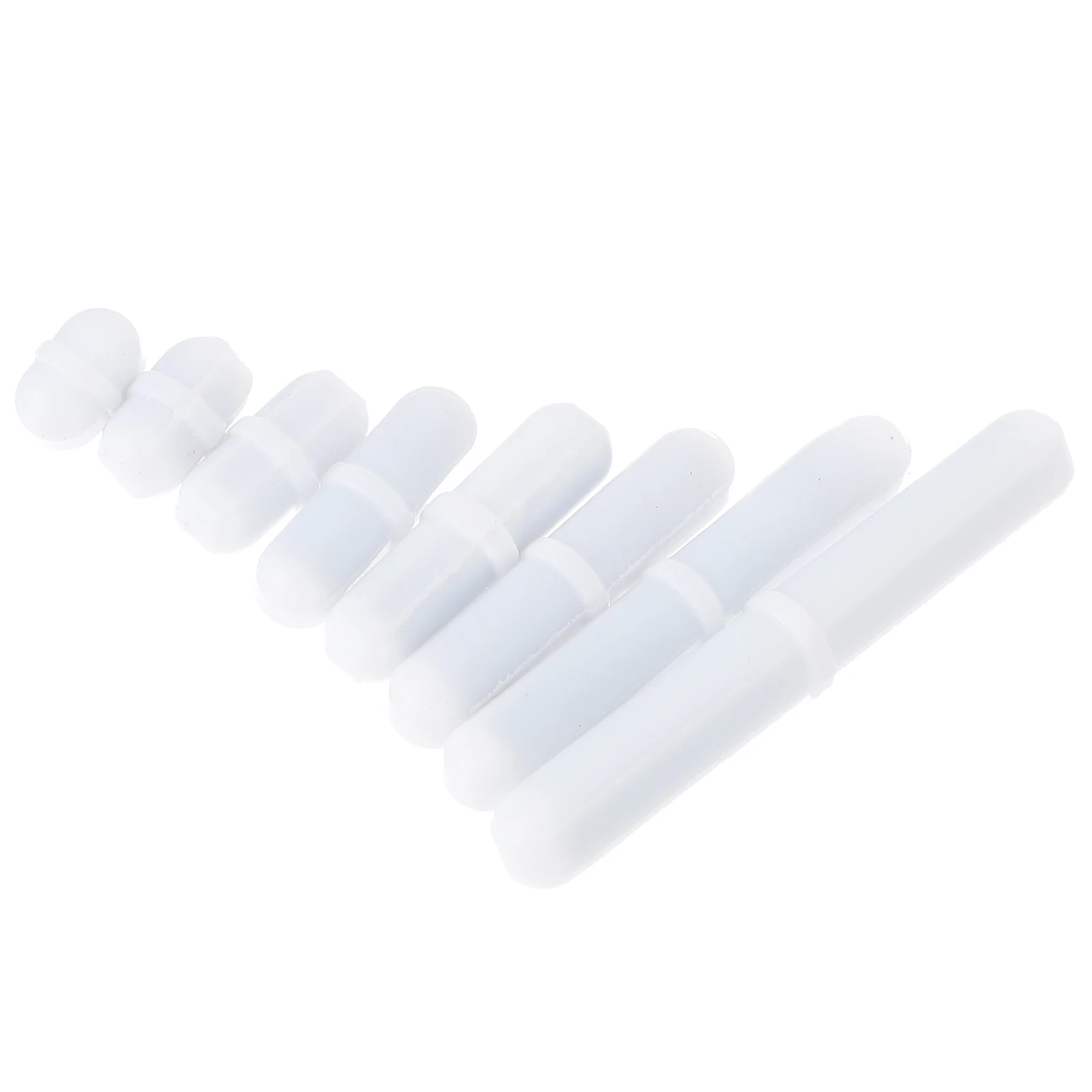 8pcs Stirring Rotor Magnetic Bar Mixer Rod Lab Accessories White Type Acid Alkali Resistance Teaching Equipment