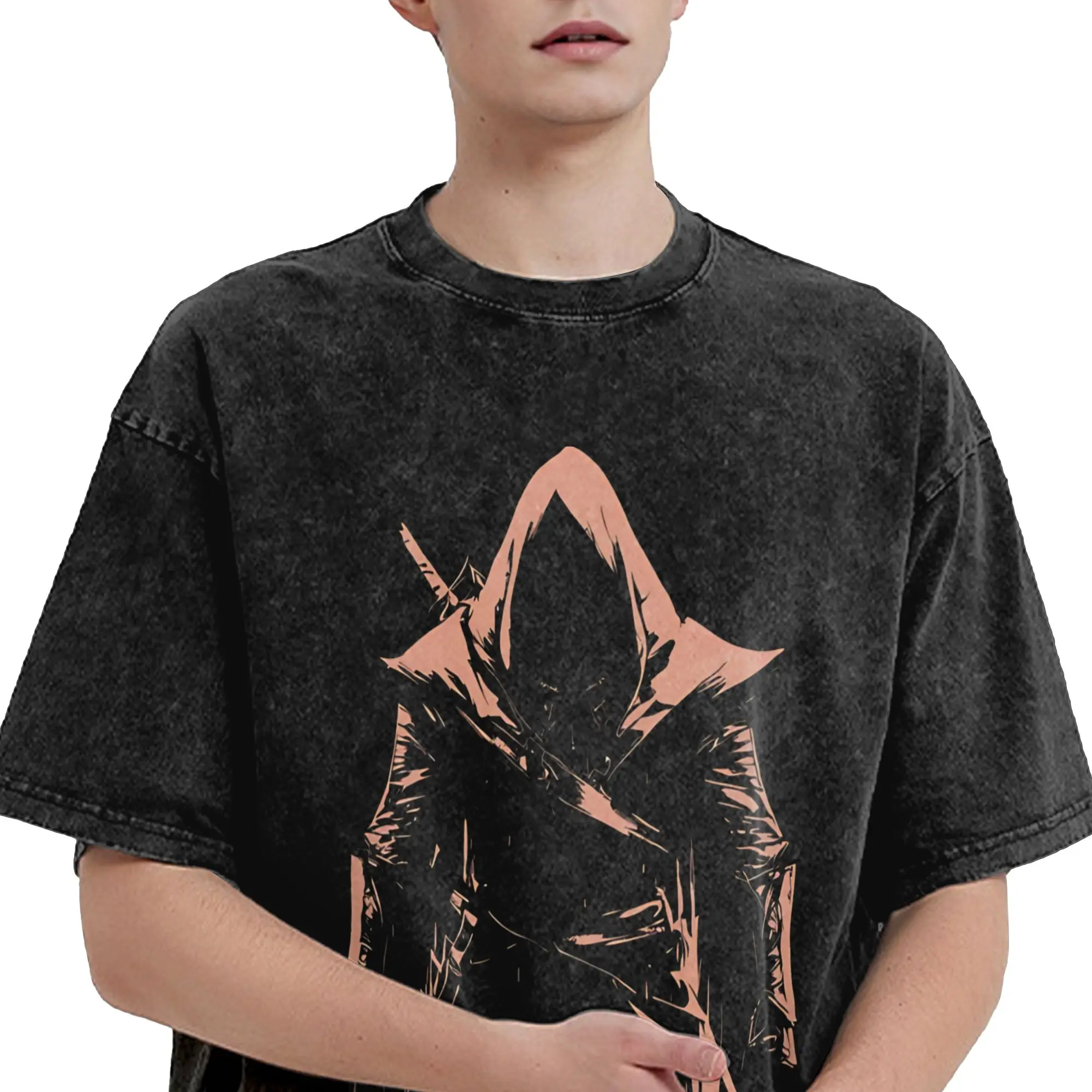 Assassines Creed Requiescat In Pace  Washed T Shirts Streetwear Hip Hop Vintage T-Shirts  Tees for Men Women Short Sleeve
