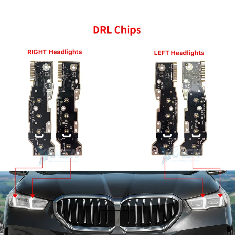 Yellow White Red LED DRL Board For BMW 5 Series M5 G90 G60 G61 G68 24-25 Daytime Running Light Turn Signal Headlight Chip Module
