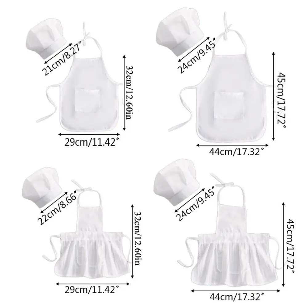 White Cotton Hat Soft Chef Cooking Newborn Photography Props Photo Accessories Infant Photo Clothes Baby Costume