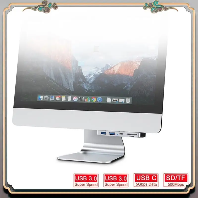 Durable 5 In 1 For Imac USB 3.0 HUB With USB3.0 PD TF/SD Reader Card Usb Splitter For 2012-2019 OS X 10.6 And Higher Versions