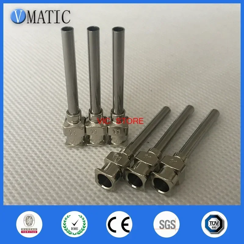 Free Shipping 12Pcs 1 Inch Tip Length 11G Blunt Stainless Steel Glue Dispensing Syringe Needle Glue Dispenser Needle Tips