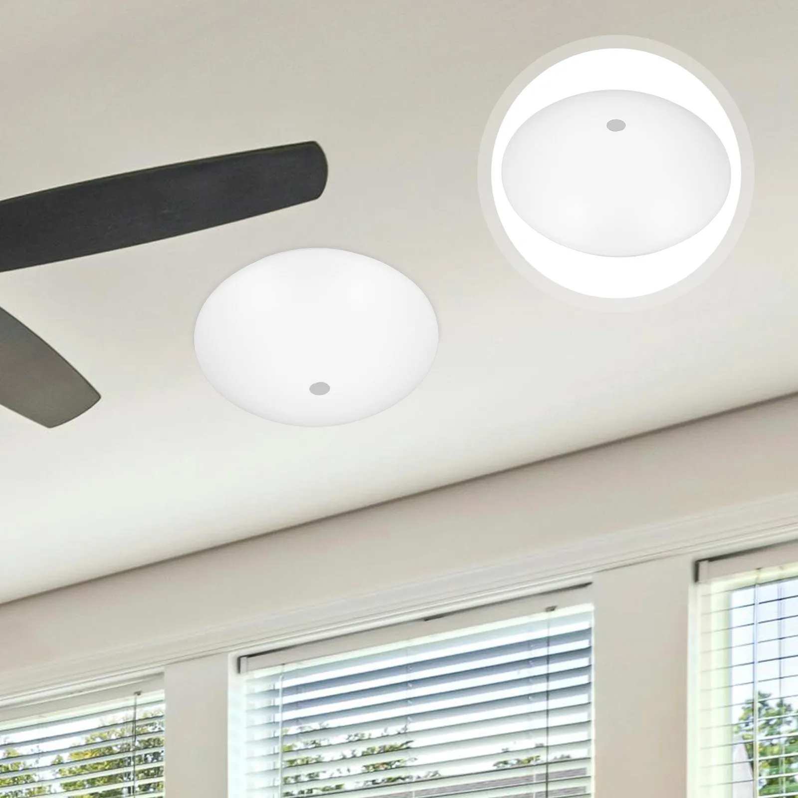 

Emergency Lampshade Ceiling Light Cover Round PC Material Clip-on Shade Bedroom Hallway Staircase Lighting Solution