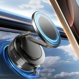 New[N52 Magnetic Phone Holder] 360° Rotatable  Phone Holder |  Foldable Design, Vacuum Suction Cup | Perfect for Car Dashboard