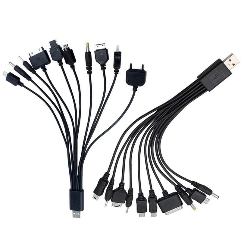 Multi Pin Cable Charger USB Adapter Cable Data Wire Cord 10 in 1 Multifunction USB Data Transfer Cable Universal