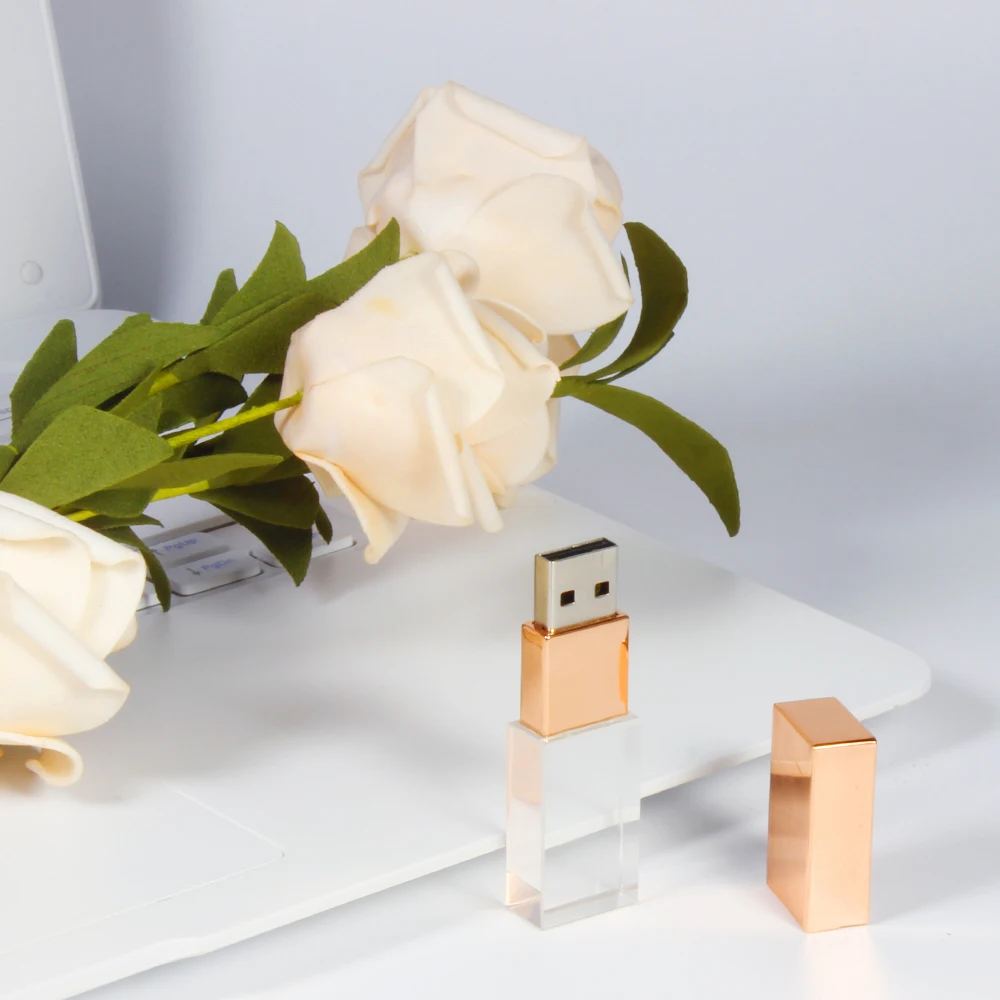 Màu Sắc Tùy Chỉnh Tặng Đèn LED Cổng USB 128GB Quà Cưới Camera Bút 64GB Giá Rẻ Logo THẺ NHỚ 32GB 16GB 8GB 4GB U Đĩa Pha Lê