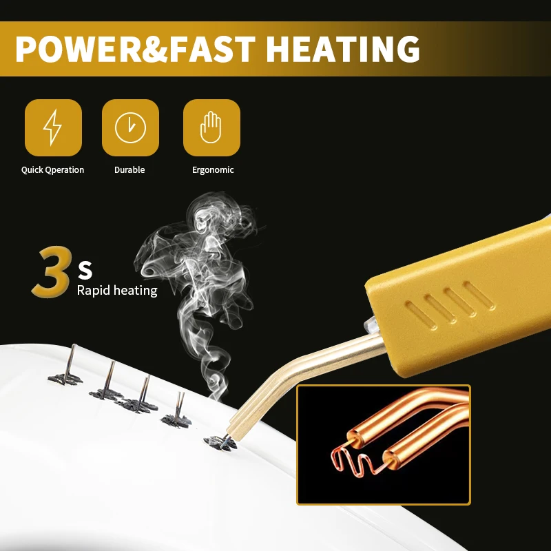 طقم إصلاح لحام البلاستيك الساخن للوحة قيادة مصد السيارة - أنواع متعددة من الدبابيس مناسبة لآلات اللحام المختلفة