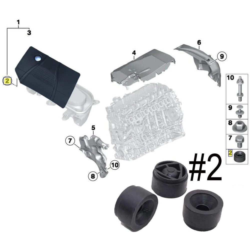 Montaje de motor de 3 piezas para Focus 2004-2011 4M5G-6A994-AA 1434444, cubierta protectora debajo de la placa protectora