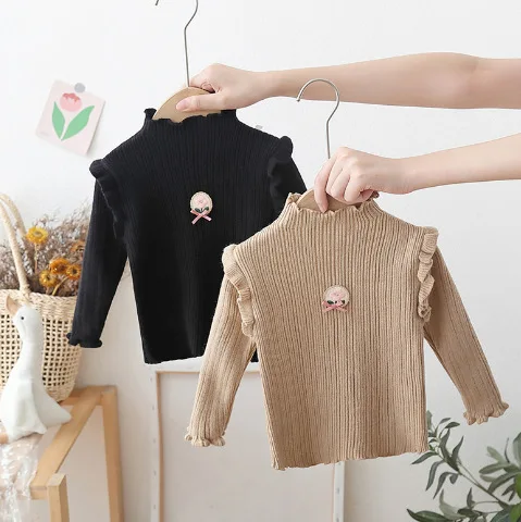 

2024 Winter Autumn Children's Clothing Baby Girls Knitted Sweater Pullover Kids Warm Knitwear Sweaters Coat Tops Bottoming Shirt