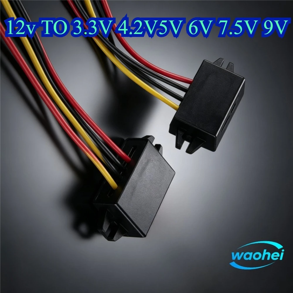 12V24V to 5V DC 3A Converter 3.3V 4.2V 6V 7.5V 9V Volt Power Module DC Buck Converter Module Voltage Regulator IP67 Waterproof