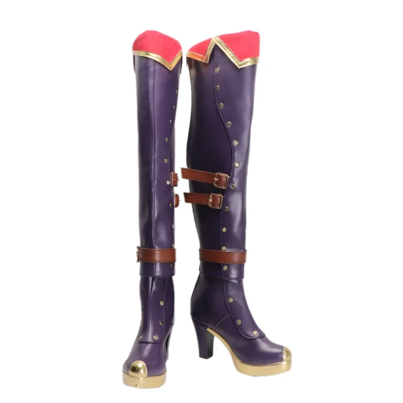 LOL Arcane Caitlyn Cosplay Schoenen Spel LOL Caitlyn Cosplay Laarzen Vrouwen Schoenen Hoge Laarzen Hakken Halloween