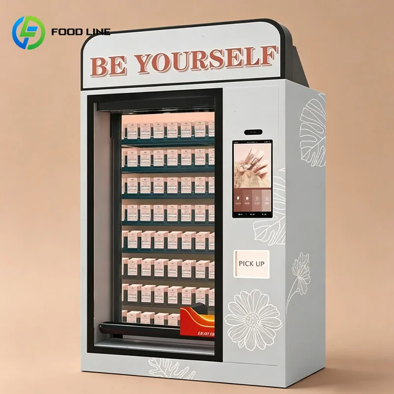 Beauty Nail Polish Vending Machine Smart Cosmetic Kiosk Automatic Touch Screen Cashless System For Retail Store Customized