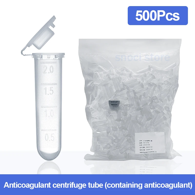 Imagem -06 - Plastic Vacuum Centrifuge Tube Edta Experimental Tube Led Sample Bottle 0.5 ml 1.5 ml 2ml