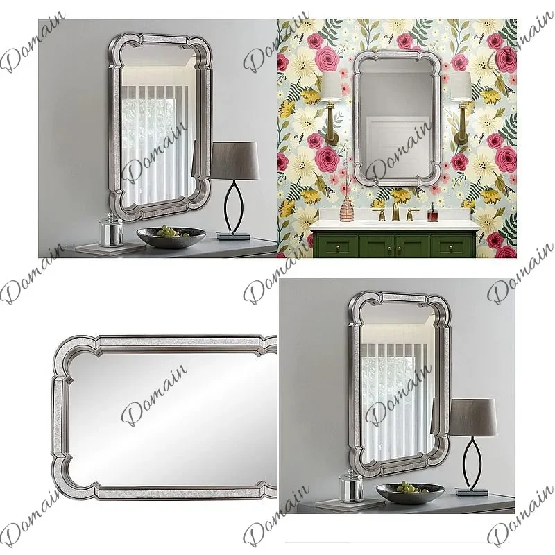 A81 Round Corner Wall Mounted Smart LED Makeup Mirror For Bathroom Vanity
