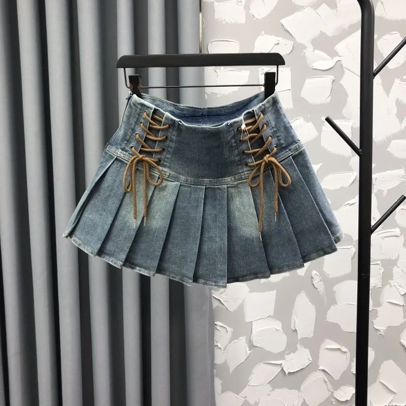 Childrens Clothing 2025 Spring/summer New Denim Short Skirt Korean Versatile A-line Fashion Skirt