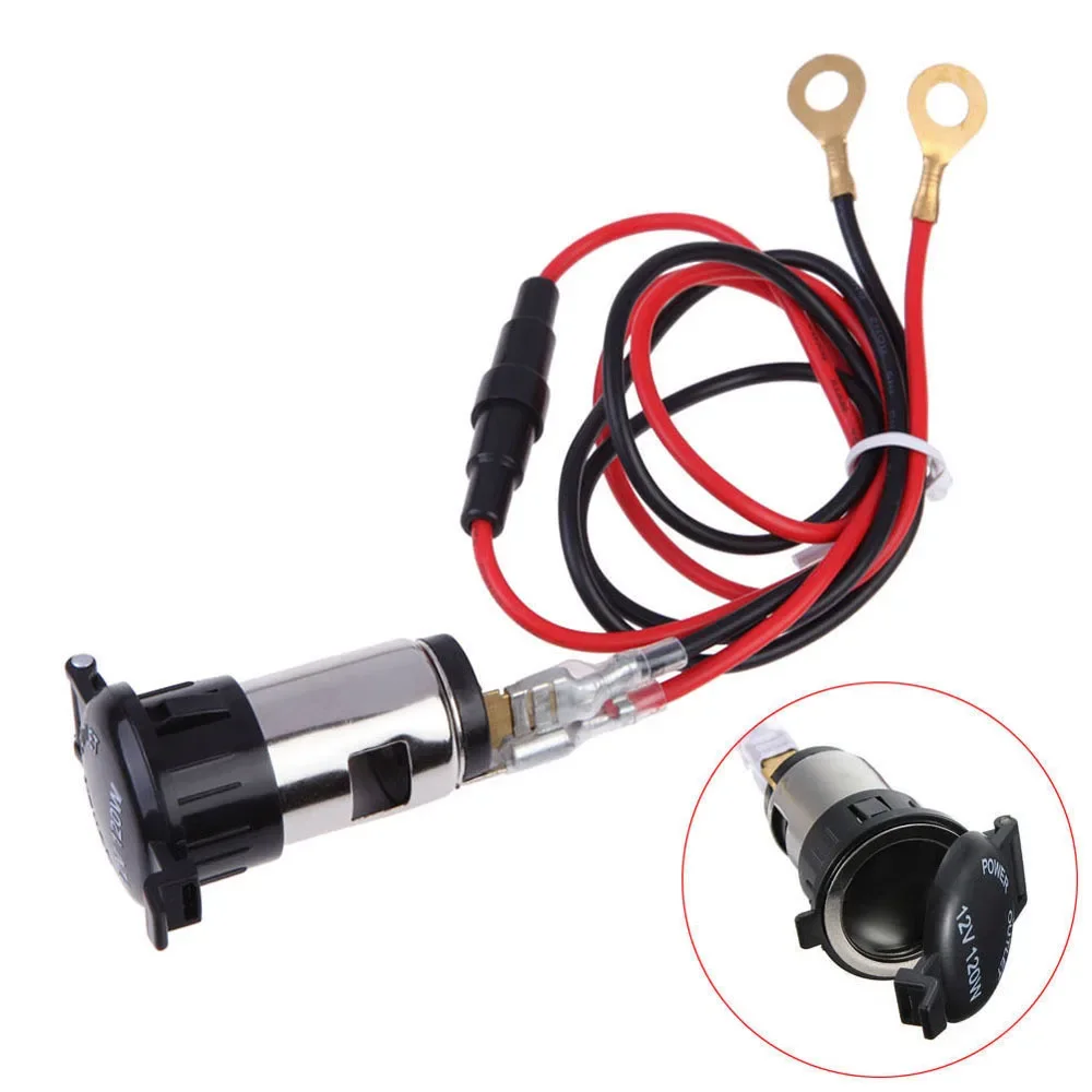 

1Set Universal Car Motorcycle Boat 12V120W Cigarette Lighter Power Socket Outlet Plug Auto Portable Waterproof Cigarette Lighter