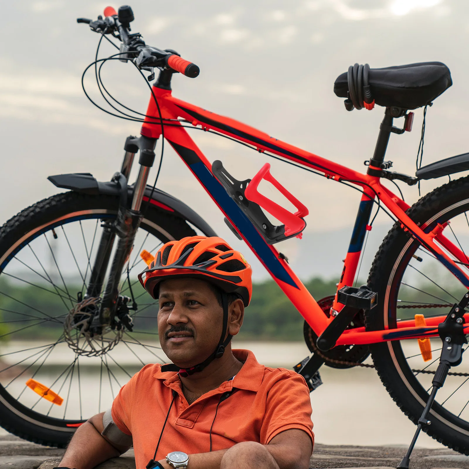 

Universal Bike Water Bottle Holder Mount for Motorcycle and Bicycle - Secure Grip Cycling Cup Holder for Mountain Road Rides No