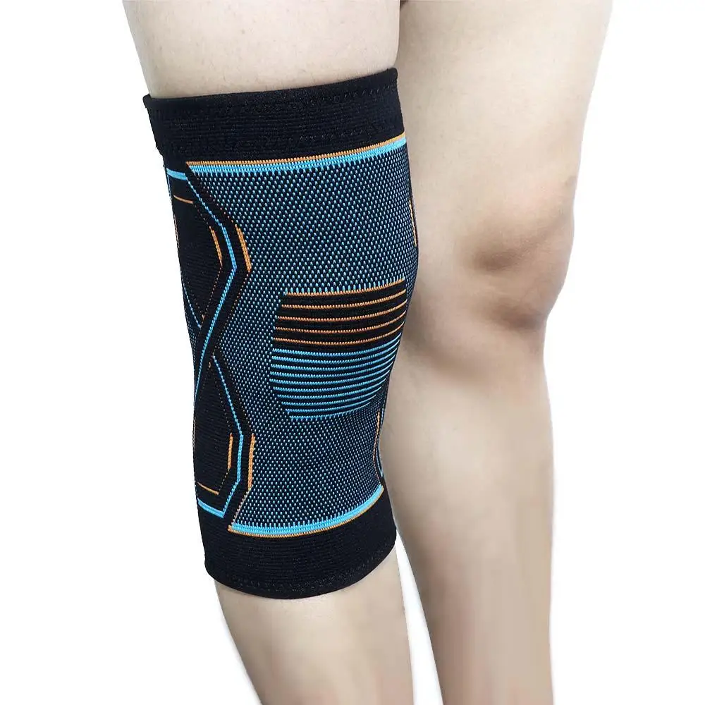 1PC Biking Bodybuilding Nylon Joint Pain Relief Gym Compression Knee Brace Workout Knee Support Knee Pads Knitted Knee Sleeve