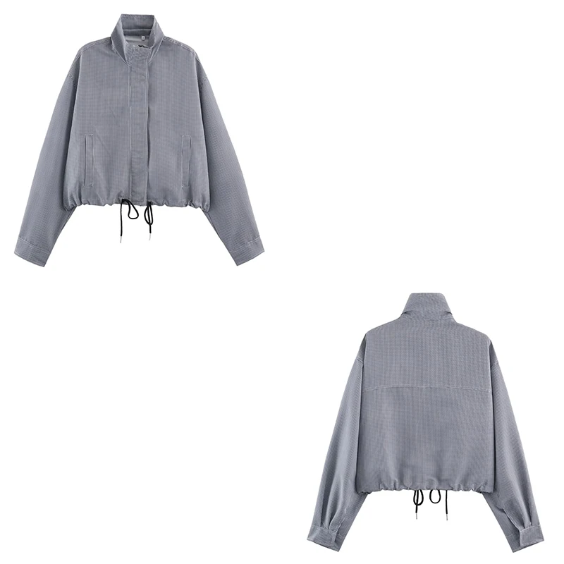 Guobioziy Women's Slim-Fit Small Check Jacket 2026 Spring and Autumn New Model European Casual Fashion Rock Tassel Street Style