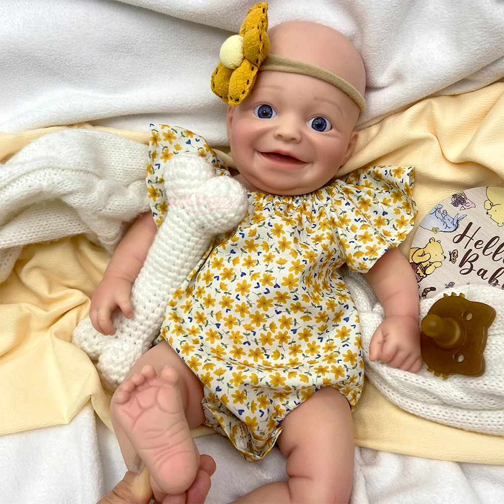 42cm Realistische Silikon-Reborn-Babypuppe mit offenen Augen und 3D-Haut, weicher Haptik und Gewicht, für Sammler und Ausstellungszwecke