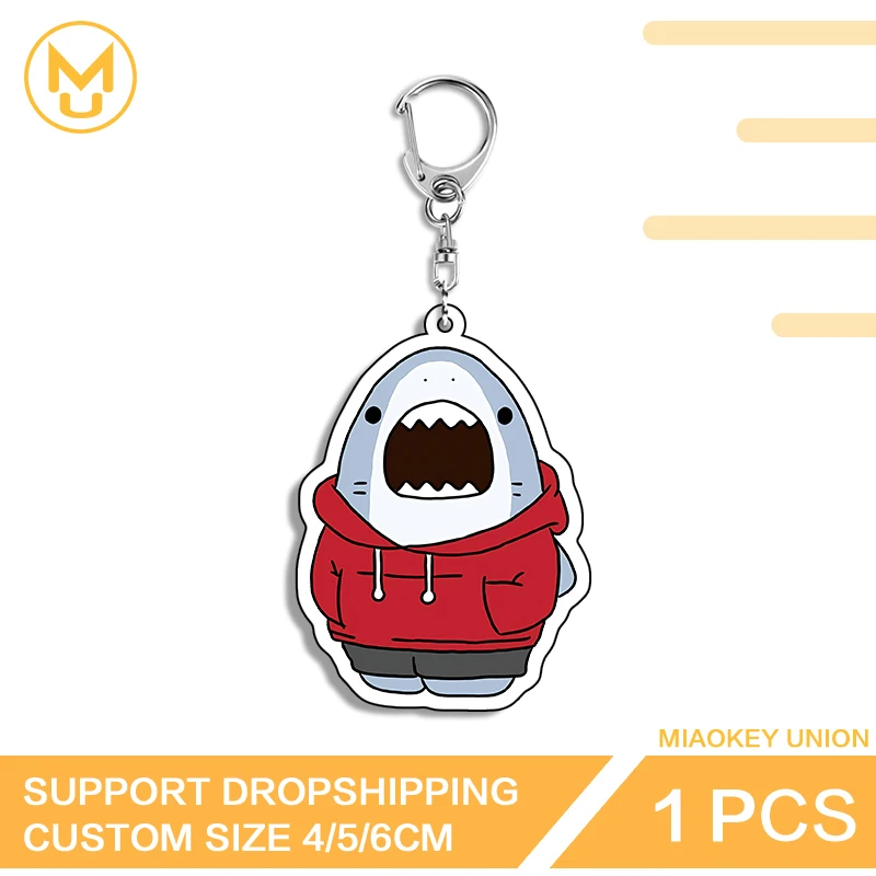 Shark Kawaii Animal Attractive High Quality Double Sided Keyring Ingenious Hot Selling Animelover Multi Function Durable Keyring