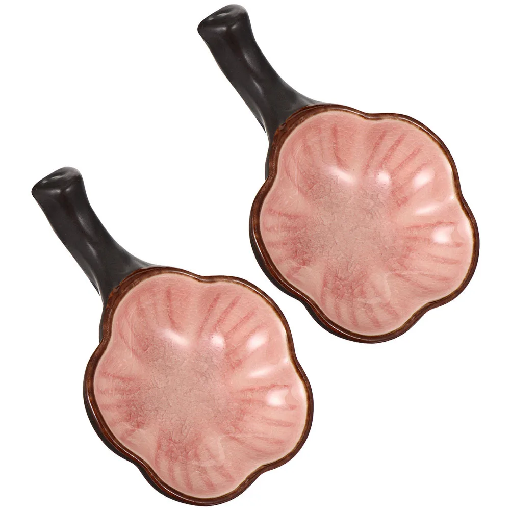 2 шт., керамическая тарелка для чернил, многофункциональный держатель для ручек в форме цветка, подставка для кистей для каллиграфии, элегантный дизайн, керамическая тарелка для чернил