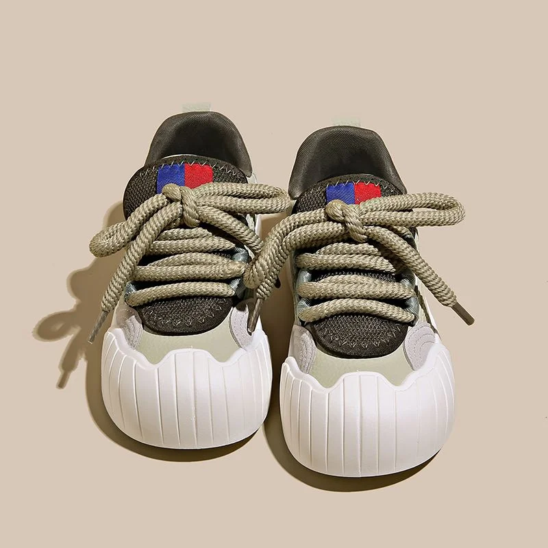 Casual Shoes Women 2024 Spring Models Ins Net Red Explosion Color Blocking Low-top Sports Versatile Design Campus Flat Shoes