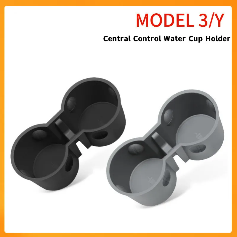 

Round Water Cup Holder Storage Box For Tesla Model 3 Model Y 2021-2023 Console Cup Holder Organizer Box Car Interior Accessories