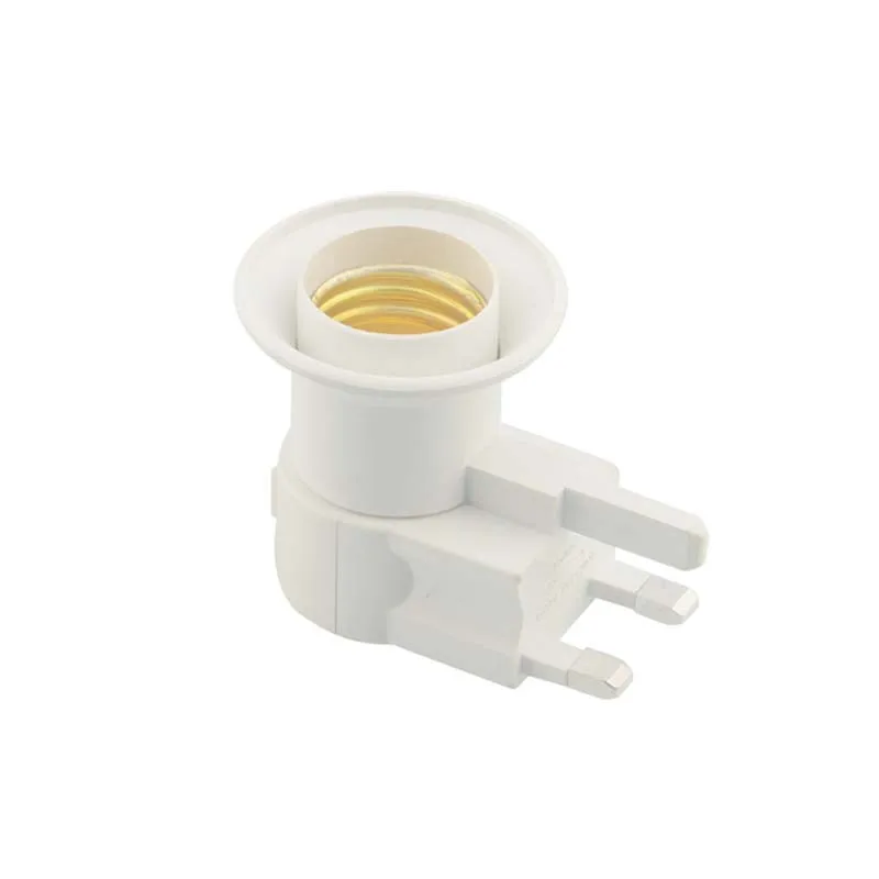 AC E27 soket dudukan soket daya 3pin, konverter bohlam led tipe Inggris, adaptor lampu ON/OFF, sakelar kontrol pemegang lampu q1