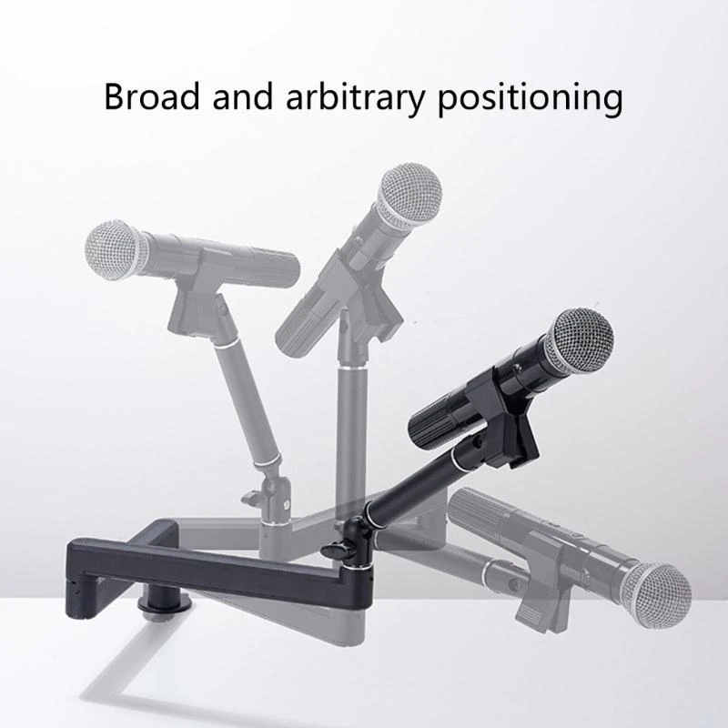 

Flexible Positioning Boom Arm Mic Clamp For Better Sound Quality Enhancement In Online Streaming Recording