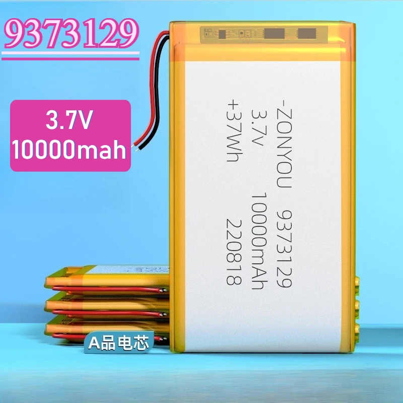 1-10pcs 3.7v 9373129 Li-Polymer Battery 10000mAh Lithium Polymer Rechargeable Batteries for Toy Power Bank GPS  Smart Speaker