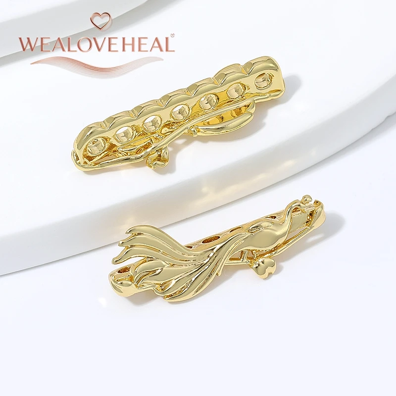 18K vergoldete Messing-Abstandsperlen in Pfauenfeder-Optik, Mehrfachloch-Verbinder für DIY-Schmuckherstellung, Perlenarmband- und Halskettenzubehör – Detail 20