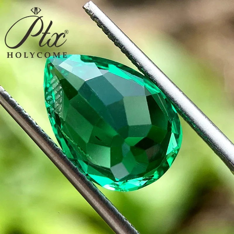 

PTX Excellent Brilliant Cut Hot Sale AGL Certificated Pear Lab Grown Emerald VVS1 Diamond Beads for Jewelry Making Charms/DIY