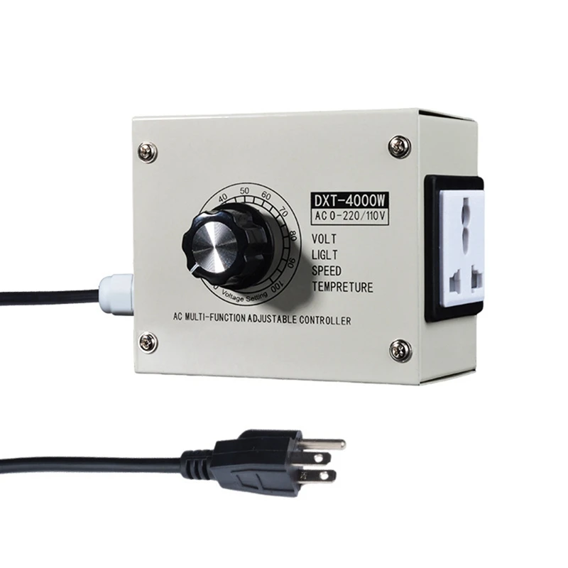 Förderung! Einstellbarer Spannungsregler, 4000 W, SCR, einstellbarer Dimmer, Geschwindigkeitstemperatur, stufenloser Riemen mit variabler Geschwindigkeit