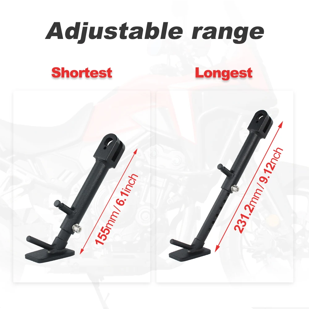 For HONDA CB500F CB500FA CBR500R CBR500RA CB500X / XA Kick Stand Parking Bracket Adjustable Kickstand Motorcycle Foot Side Stand