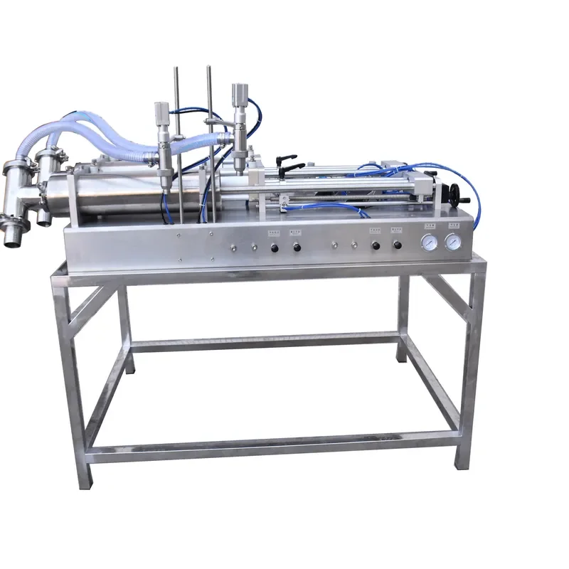 Máquina Eléctrica Semiautomática para Llenado de Líquidos en Envases de Bebidas, Alimentos, Crema, Aceite, Miel y Gel, para Cartones, Latas, Botellas y Frascos