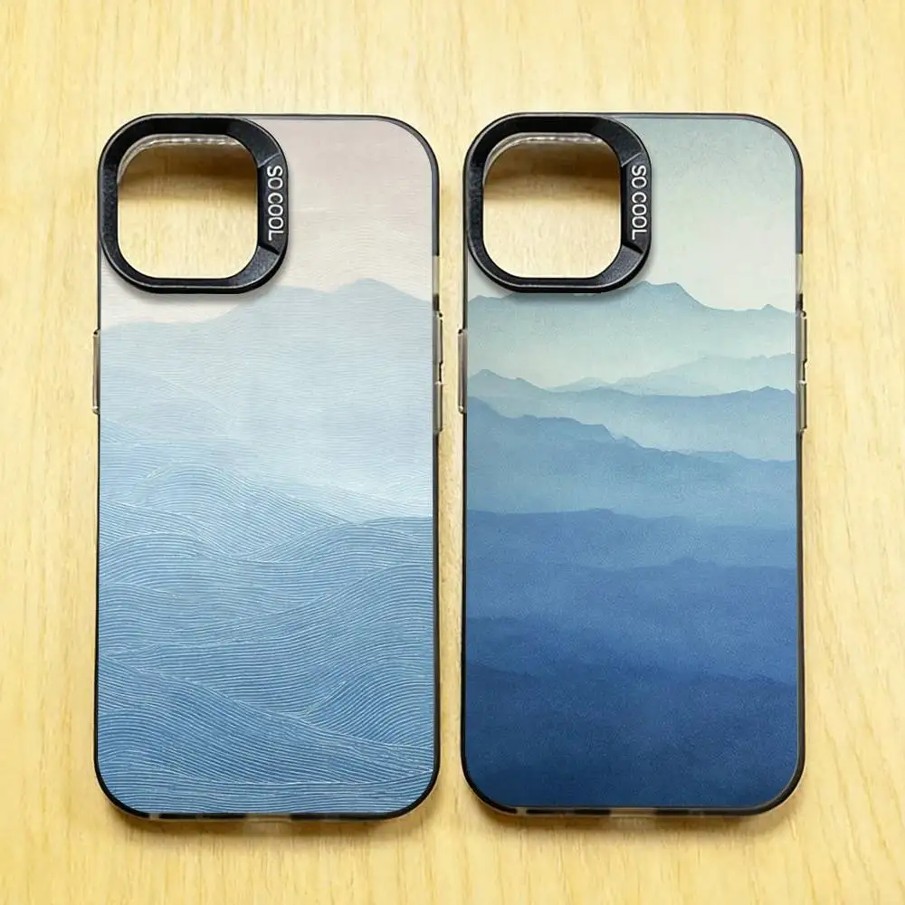 

Foggy Mountains Phone Case for iPhone 17 16 15 Pro Plus 14 13 12 Max Air Mini X XS TPU Bumper
